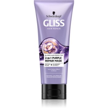 Schwarzkopf gliss blonde hair perfector masca de par regeneratoare pentru iluminarea părului sau pentru părul cu șuvițe