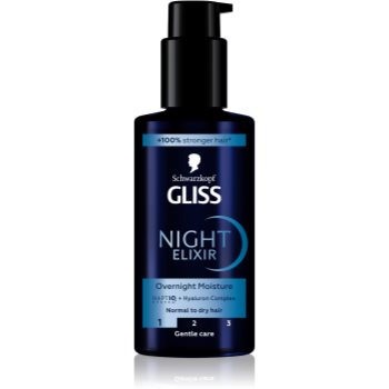 Schwarzkopf Gliss Night Elixir elixir leave-in pentru par uscat