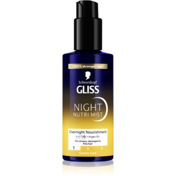 Schwarzkopf Gliss Oil Nutritive spray pentru păr pentru noapte