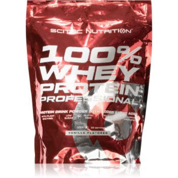 Scitec Nutrition 100% Whey Protein Professional proteine din zer cu enzime digestive