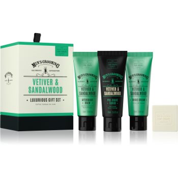 Scottish Fine Soaps Men’s Grooming Vetiver & Sandalwood set (pentru barbă) pentru bărbați