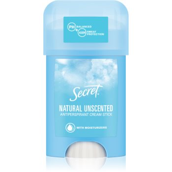  Antiperspirante, Secret Natural Unscented Antiperspirant Cream Stick anti-perspirant crema pentru femei - Sellmag.ro