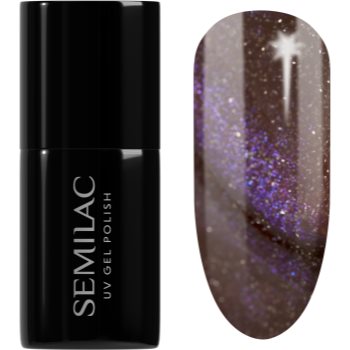Semilac UV Hybrid Galaxy Flash unghii cu gel folosind UV / lampă cu LED
