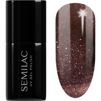 Semilac UV Hybrid Galaxy Flash unghii cu gel folosind UV / lampă cu LED