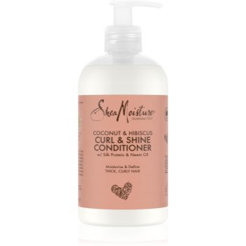 Shea Moisture Coconut & Hibiscus Curl & Shine balsam pentru par ondulat si cret