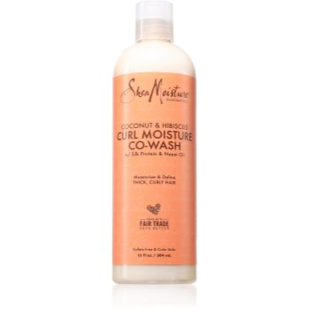 Shea Moisture Coconut & Hibiscus Co-Wash Cleanser Balsam curatare profunda pentru păr creț