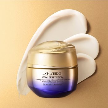 Shiseido Vital Perfection Uplifting & Firming Advanced Cream Enriched cremă pentru fermitate de zi și de noapte pentru tenul uscat - 1 | YEO