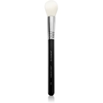 Sigma Beauty F76 Chiseled Cheek™ pensulă medie pentru produse lichide, cremoase și pudrate accesorii imagine noua