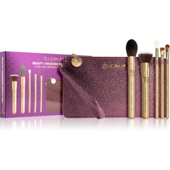 Sigma Beauty Beauty Obsessed Brush set de pensule cu geantă accesorii imagine noua