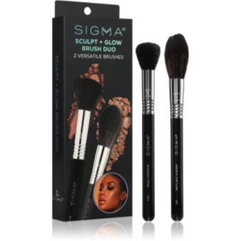 Sigma Beauty Brush Duo Beauty Sculpt + Glow set perii machiaj pentru look perfect