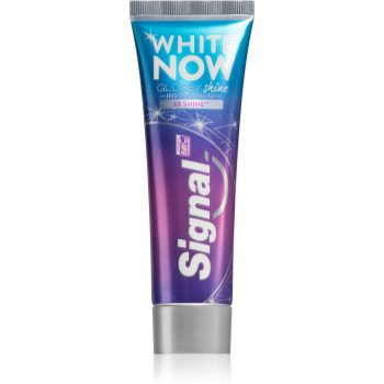 Signal White Now Glossy Shine pastă de dinți de albire pentru respirație proaspătă