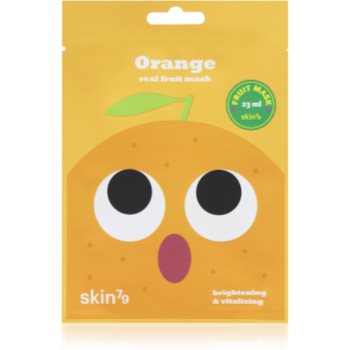 Skin79 Real Fruit Orange mască textilă iluminatoare