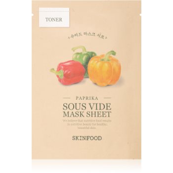 Skinfood Sous Vide Paprika mască textilă hidratantă pentru tenul uscat