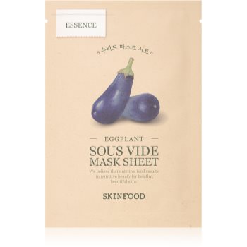 Skinfood sous vide eggplant mască textilă hidratantă pentru o piele mai luminoasa
