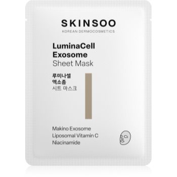 SKINSOO LuminaCell Exosome Sheet Mask mască textilă iluminatoare - Sellmag.ro