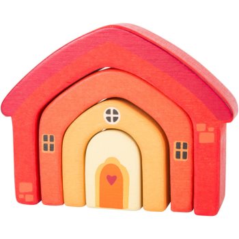 Small foot Wooden Building Blocks House jucărie cu activități din lemn