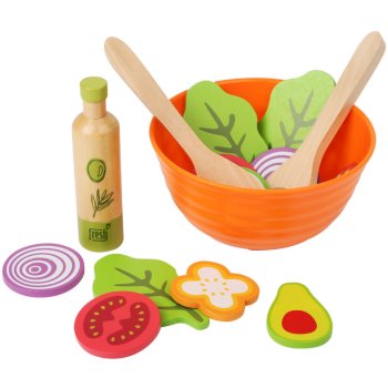 Small foot Wooden Salad Making Set set de jucării din lemn