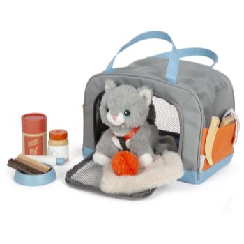 Small foot by Legler Small Foot Plush Cat Care Set Animals Pastel jucărie de pluș