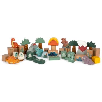 Small foot Wooden Building Blocks Dino jucărie cu activități din lemn