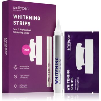 Smilepen Whitening Strips 14 x 2 Stk set de benzi pentru albire și stilou cu gel notino.ro imagine