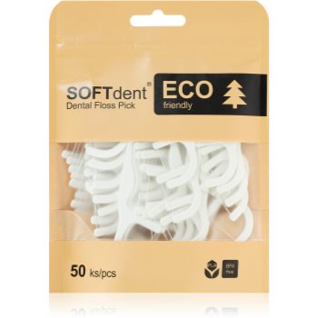 SOFTdent ECO Dental Floss Pick scobitori dentare cu filet