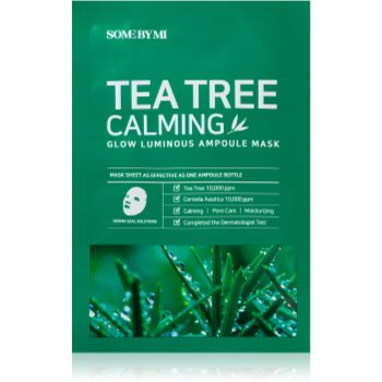 Some By Mi Glow Luminous Tea Tree Calming mască textilă calmantă pentru pielea problematica