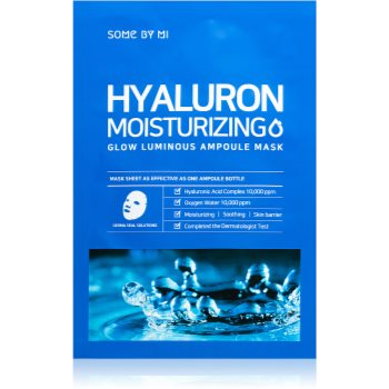 Some By Mi Glow Luminous Hyaluron Moisturizing mască textilă hidratantă cu acid hialuronic