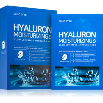 Some By Mi Glow Luminous Hyaluron Moisturizing mască textilă hidratantă cu acid hialuronic