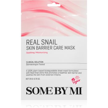Some By Mi Clinical Solution Snail Skin Barrier Care Mask mască textilă fortifiantă pentru regenerarea și reînnoirea pielii