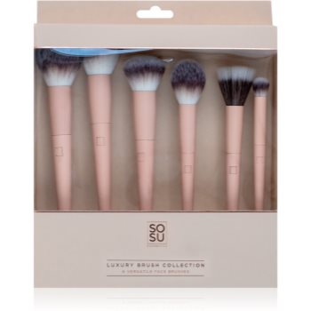 SOSU Cosmetics Luxury Brush Face Collection set perii machiaj faciale