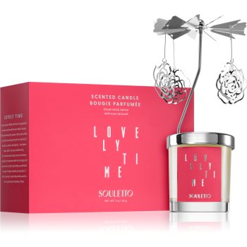 Souletto lovely time green tea & lemon lumânare parfumată cu carusel