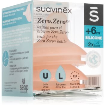 Suavinex Zero Zero Bottle Teat tetină pentru biberon