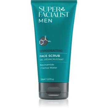 Super Facialist For Men Invigorating exfoliant facial pentru netezirea pielii pentru barbati