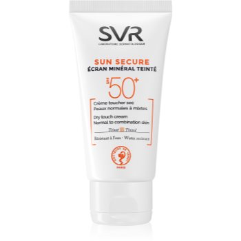 SVR Sun Secure crema nuantatoare cu minerale pentru piele normala spre mixta SPF 50+