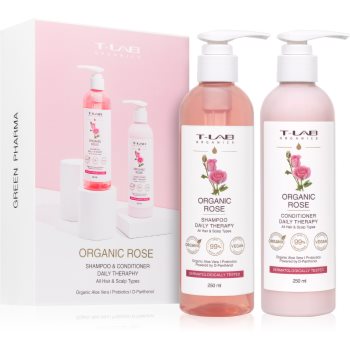 T-LAB Organics Organic Rose Set set cadou (pentru toate tipurile de păr)