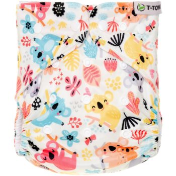 T-TOMI Pant Diaper AIO Changing Set Snaps scutec lavabil tip chiloțel, cu inserție absorbantă cu capse