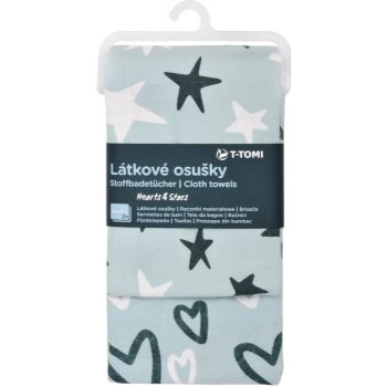 T-TOMI Cloth Towels Hearts & Stars prosop