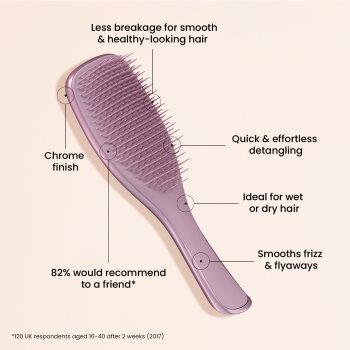 Tangle Teezer Ultimate Detangler Chrome perie de tip paletă pentru păr drept și ondulat - 1 | YEO