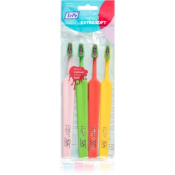 TePe Colour Compact Perii de dinți soft 4 pc Online Ieftin accesorii
