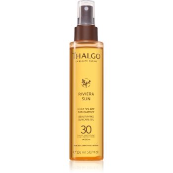 Thalgo Riviera Sun Beautyfying Suncare Oil SPF30 ulei hranitor uscat pentru piele bronzata SPF 30