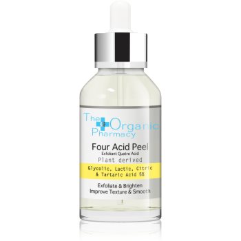 The Organic Pharmacy Four Acid Peel serum cu efect exfoliant pentru o piele mai luminoasa accesorii imagine noua