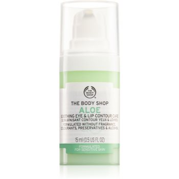 The Body Shop Aloe gel crema hidratant pentru conturul ochilor si buzelor notino.ro imagine noua