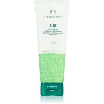 The Body Shop Aloe Soothing Cream Cleanser lapte pentru curatare pentru netezirea pielii image7