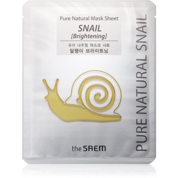 The Saem Pure Natural Snail Mască de iluminare și revitalizare