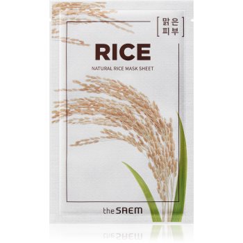 The Saem Natural Mask Sheet Rice masca de celule cu efect hidratant si calmant