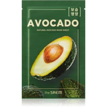 The Saem Natural Mask Sheet Avocado masca de celule cu efect hidrantant si hranitor