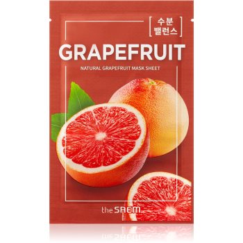 The saem natural mask sheet grapefruit mască de iluminare și revitalizare
