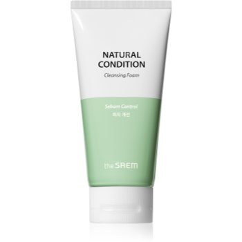 The Saem Natural Condition Sebum Control spuma de curatare ce echilibreaza excesul sebum