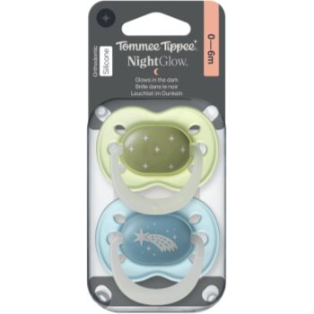 Tommee Tippee NightGlow Soother 0-6m пустушка Boy 2 кс