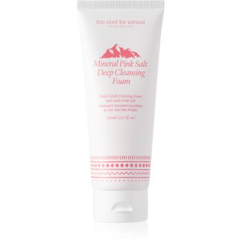 Too cool for school mineral pink salt deep cleansing foam spuma curatare intensa. cu efect exfoliant